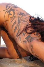 Tattooed bikini wild babe 06