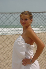 Busty teen girl on the beach 05