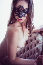 Gorgeous Nala Dienenko Masturbates In A Lace Mask 09