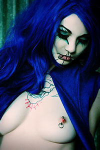 Blue Haired Wild Goth