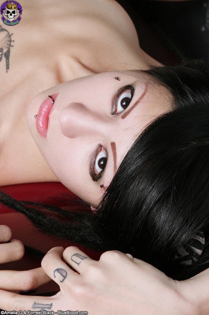 Gothic Cutie In Pigtails