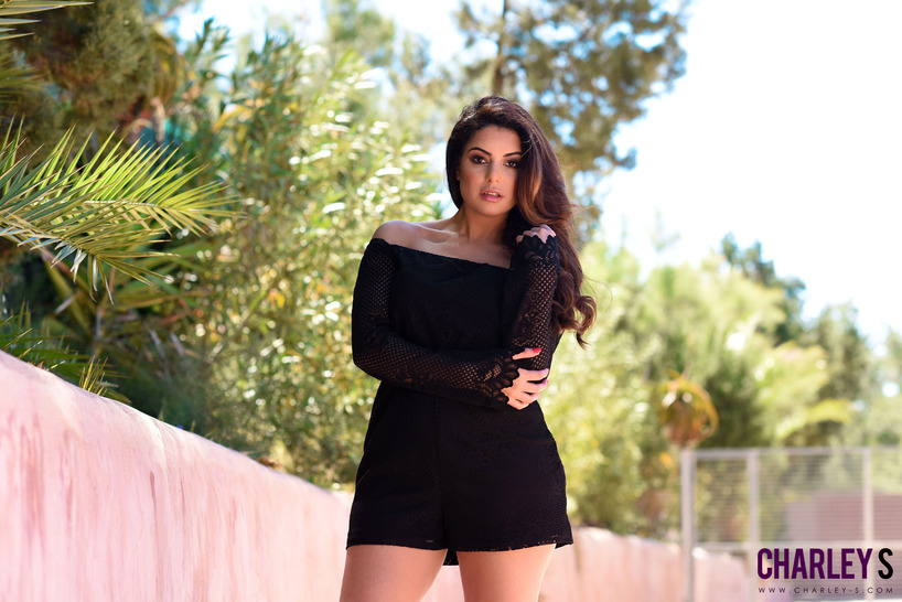 Charley In Sexy Black Outfit