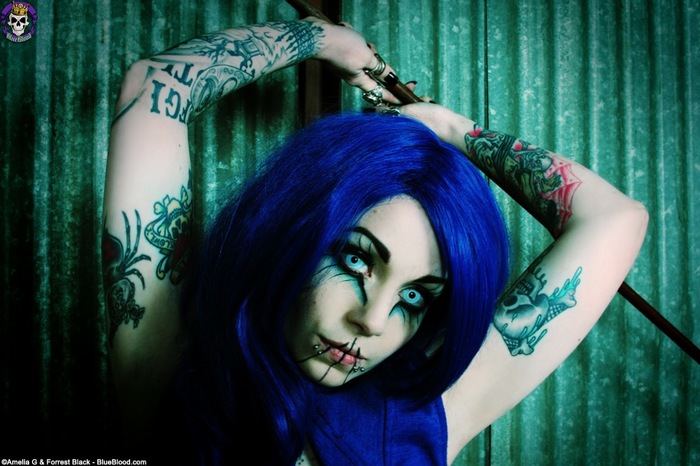 Blue Haired Wild Goth