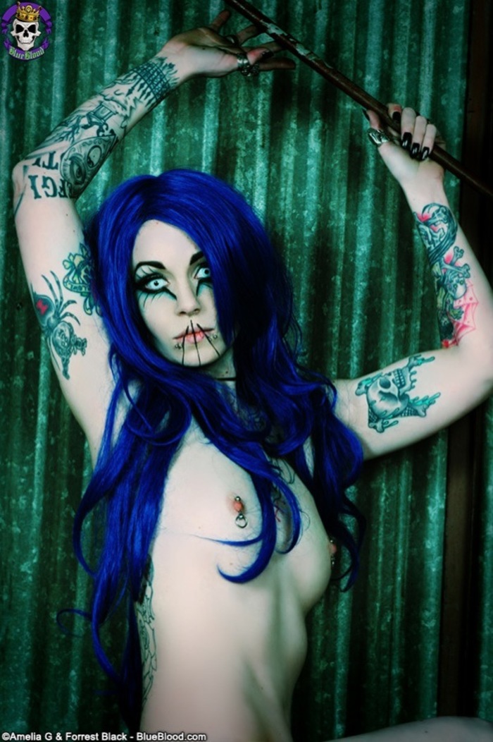 Blue Haired Wild Goth