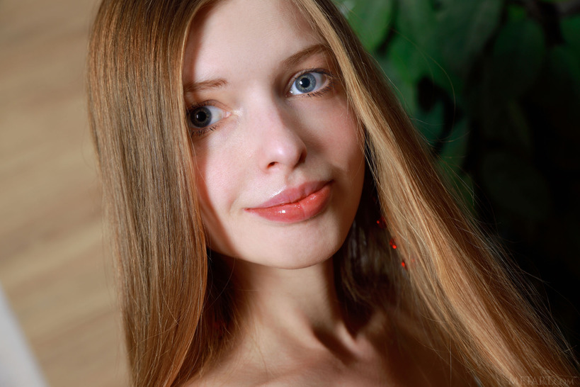 Mary exposes her pussy